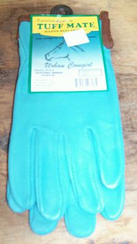 Tuffmate Turquoise Deerskin Gloves